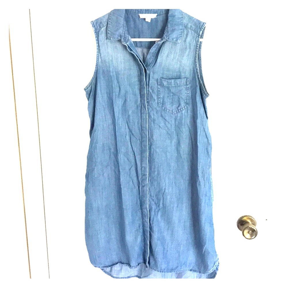 Chambray shirt dress